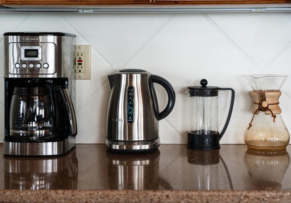 Enjoy the fully stocked kitchen.