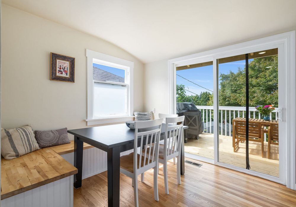 Dining space for family meals or remote work with a view.