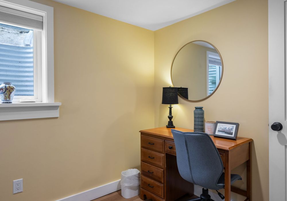 Quiet, well-lit desk area designed for productivity.