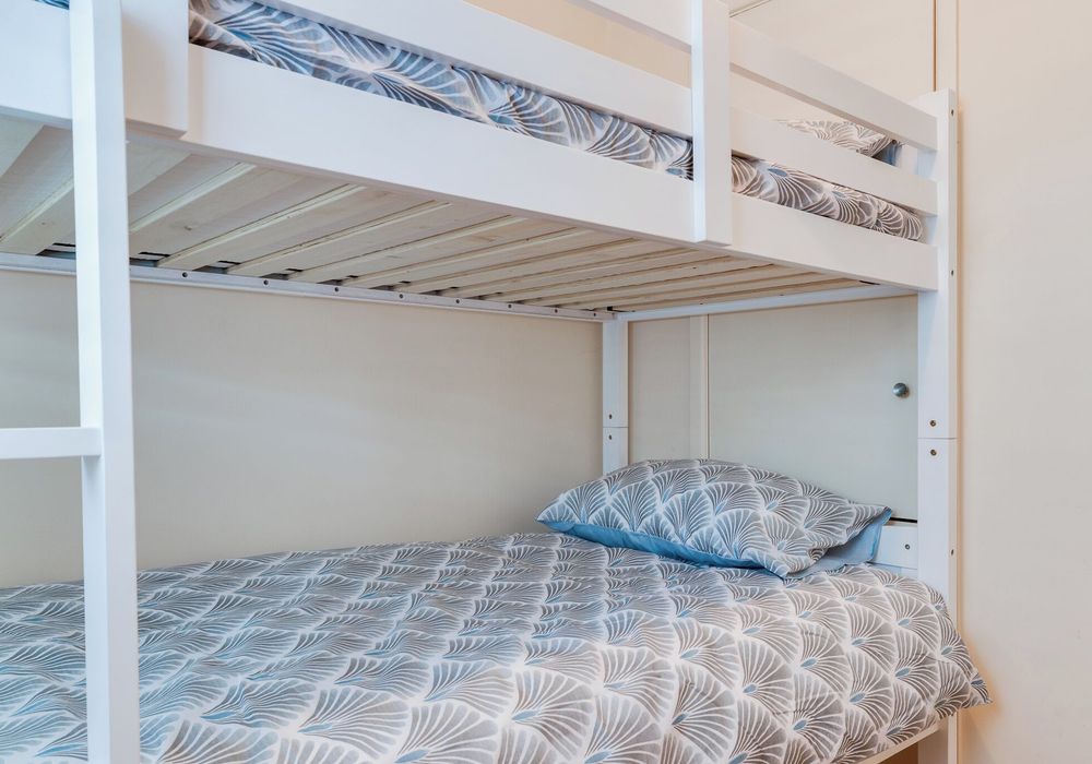 Bunk bed setup perfect for kids or extra guests.