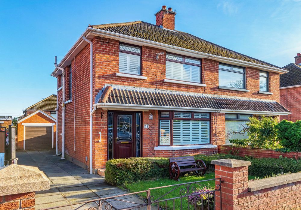 Charming brick facade with a welcoming entrance, perfect for your Belfast stay.