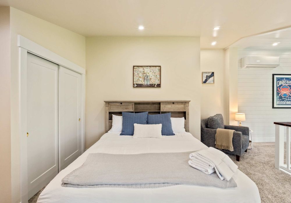 Sleep soundly on a soft, spacious king-sized bed.