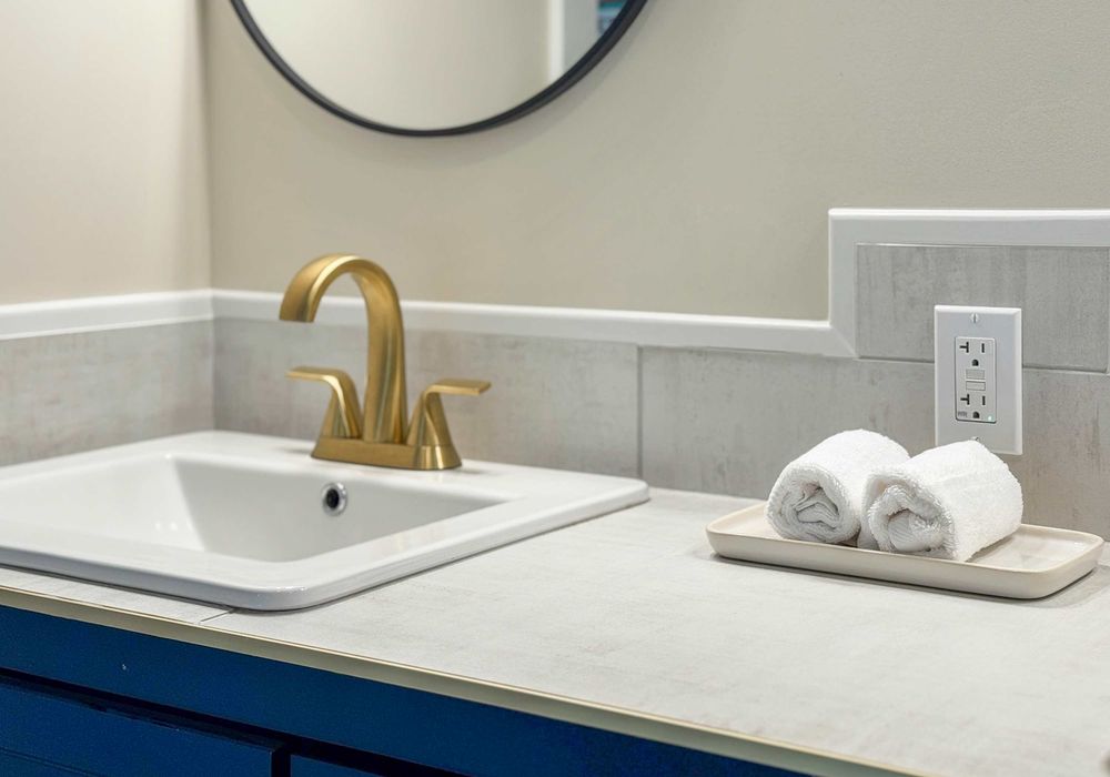Neat sink space for quick daily routines.
