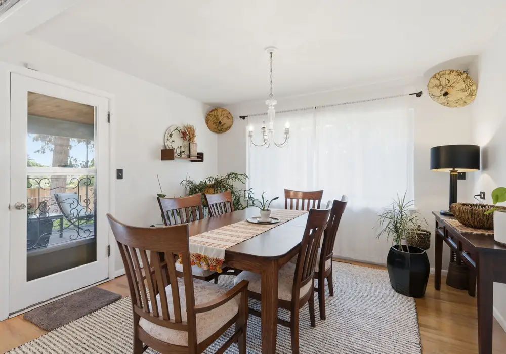 Share memorable meals in this bright dining space.