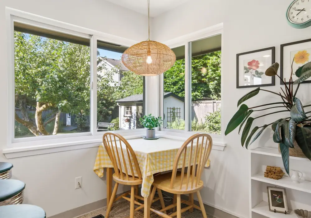 Sunny corner ideal for breakfast or planning your day's adventures.