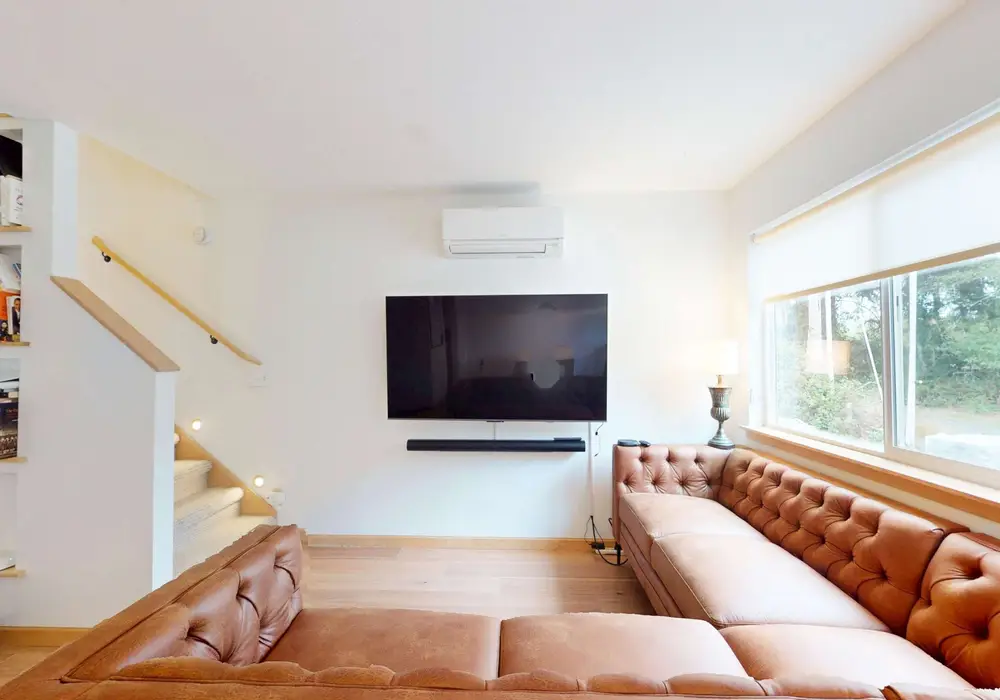 A cozy spot for morning coffee, movie nights, and easy evenings together.