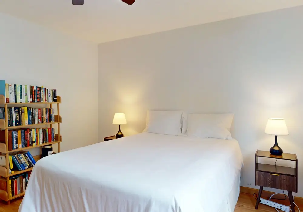 Soft linens and thoughtful touches make settling in easy.