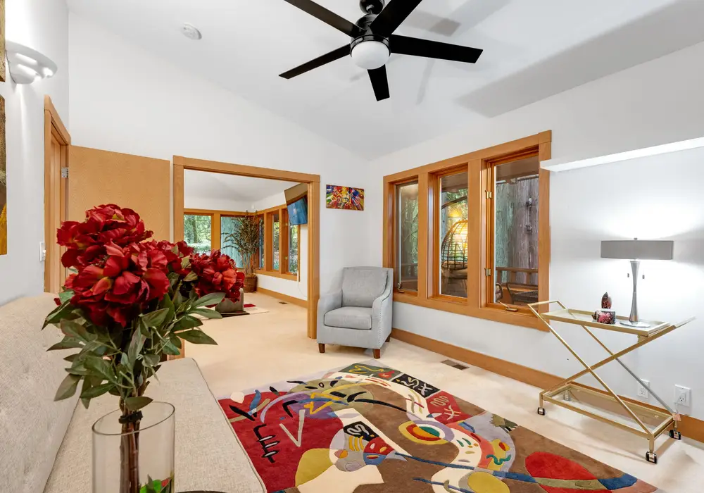 Take a moment to unwind by the window.