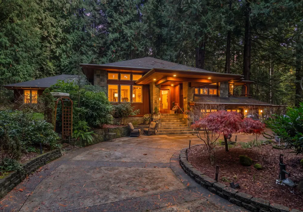 Arrive at your peaceful woodland retreat, surrounded by trees and natural beauty.