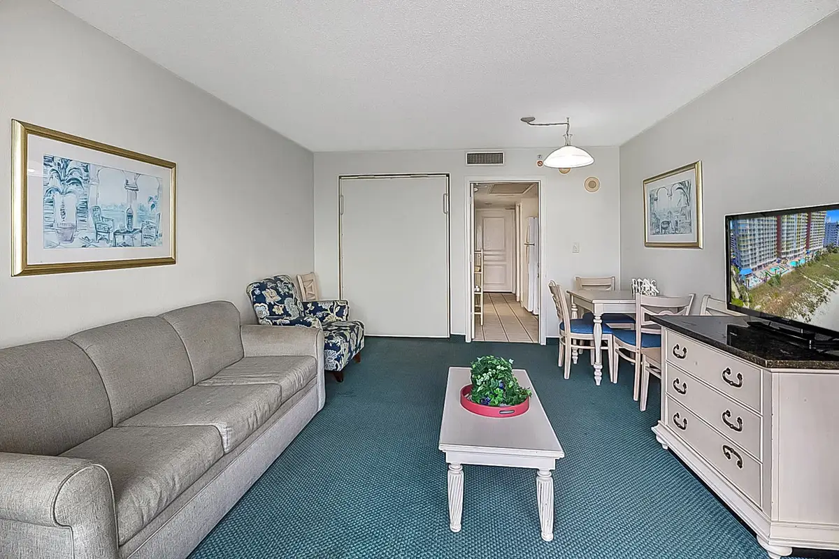 Waterfront condo with balcony & beach access