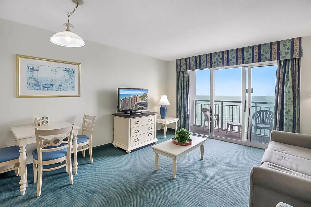 Waterfront condo with balcony & beach access