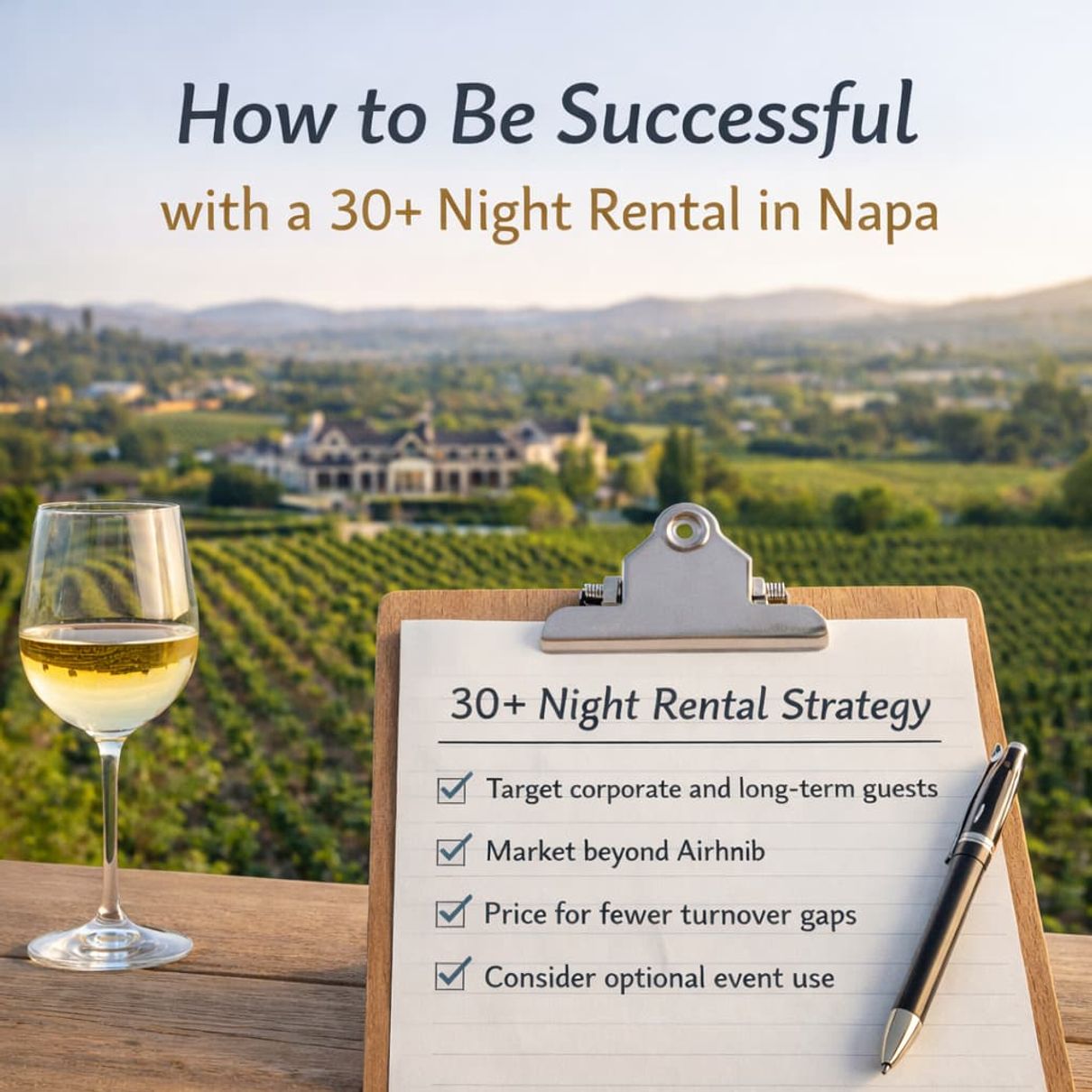 How to run a successful STR in Napa