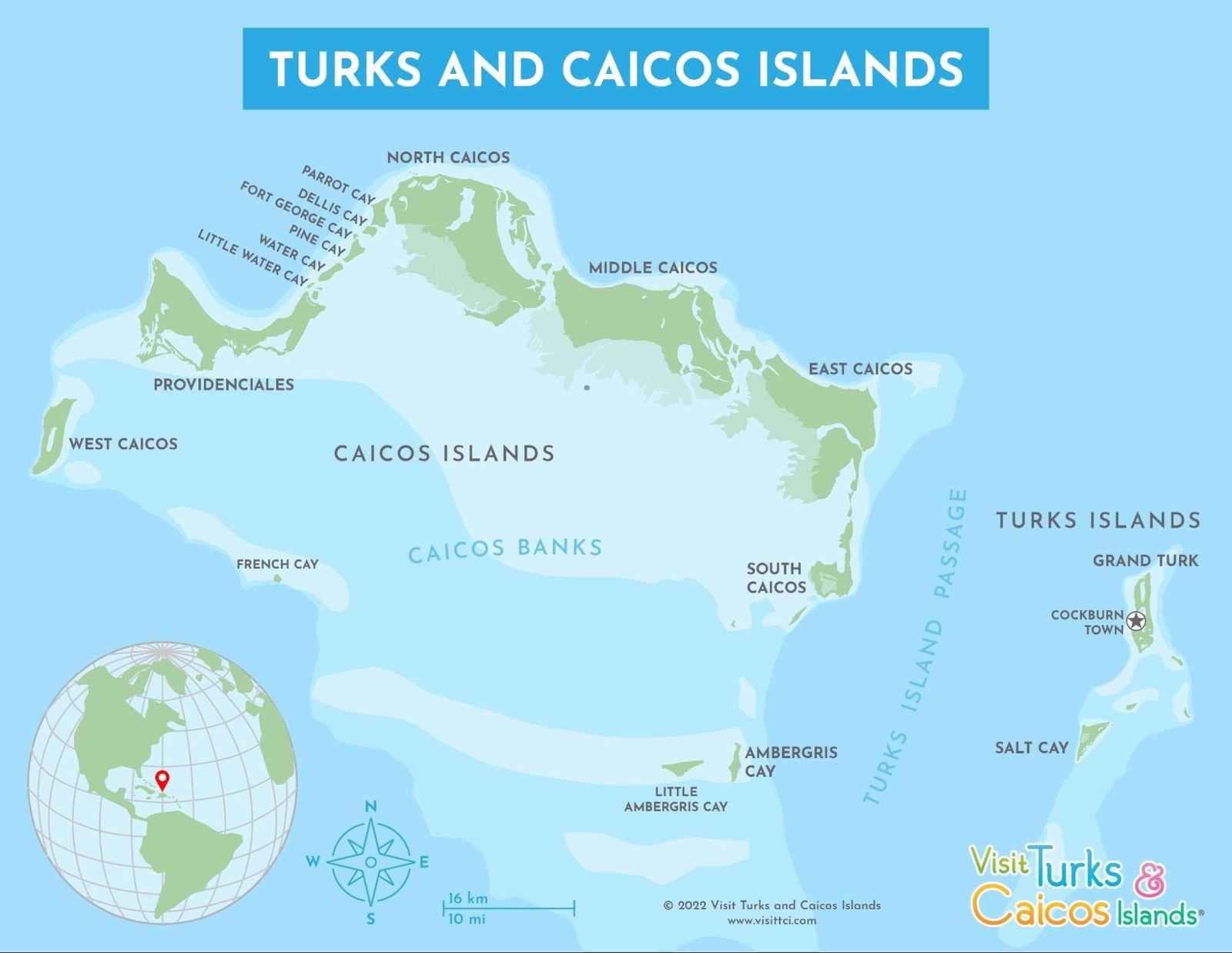 Turks and Caicos map