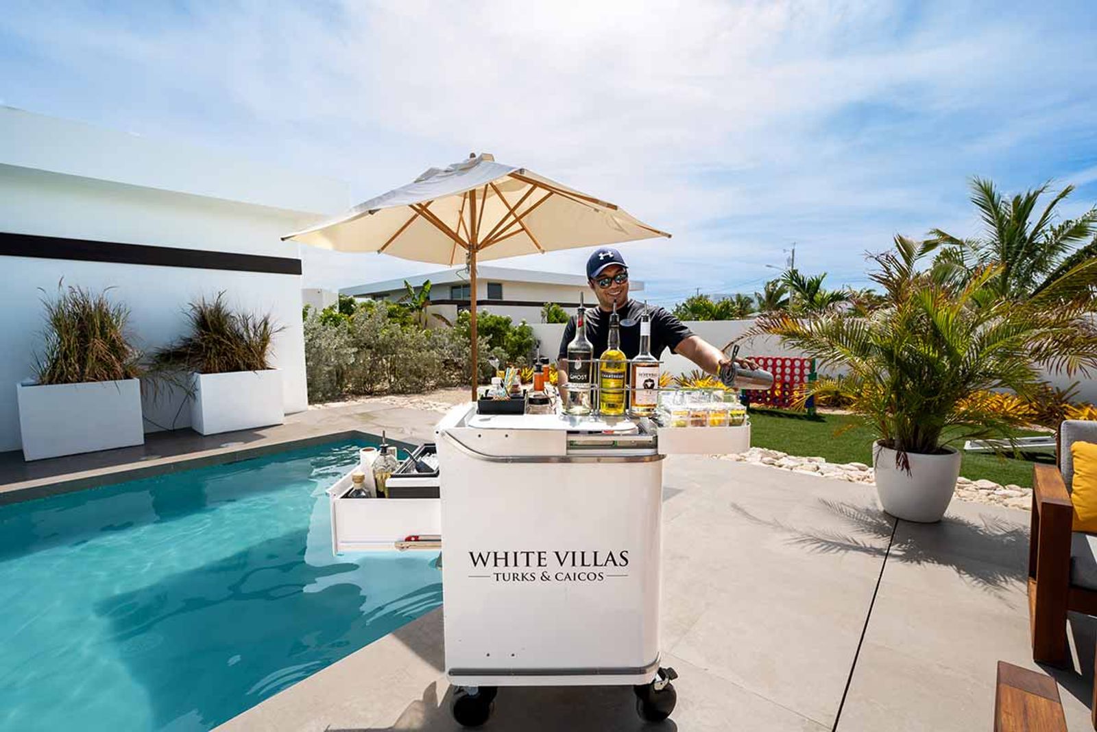 mobile mini bar at White Villas, Turks and Caicos