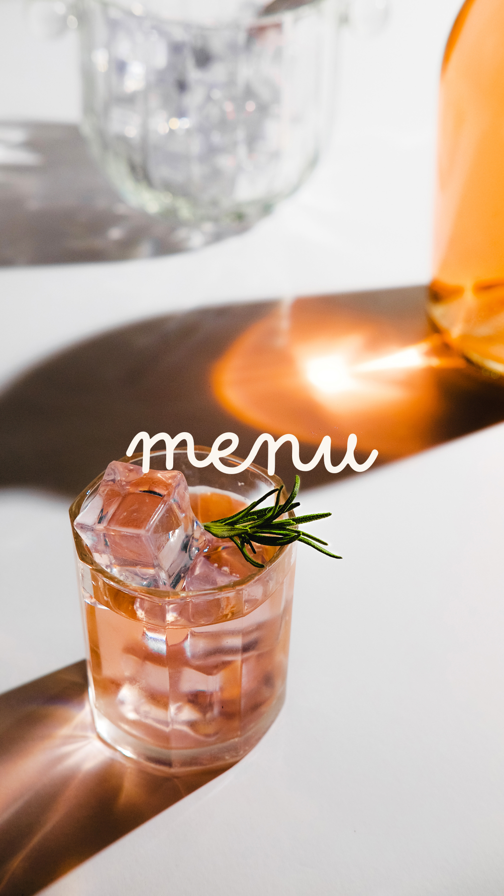 the weekender bar menu

