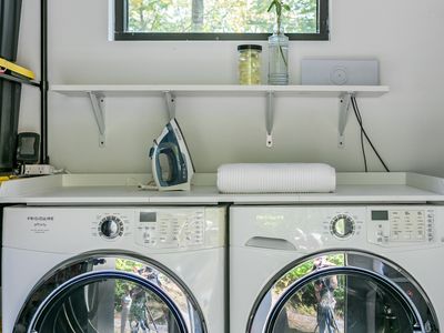 Laundry room interior.