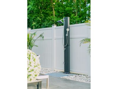 Outdoor shower available on the pool deck.