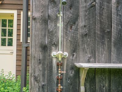 Cool off in the outdoor shower!