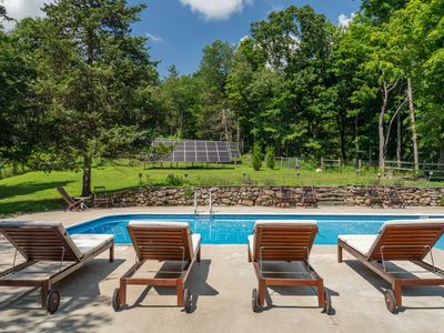 The pool is completely private and ready for your enjoyment.