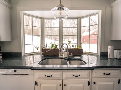 Nothing says "farmhouse luxury" like a bay window.