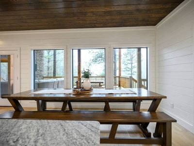 The formal dining table.