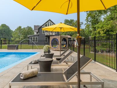 Cabanas and loungers around the pool for your relaxation and enjoyment.