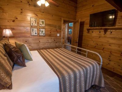 This room comes with a smart TV and shares a bathroom.