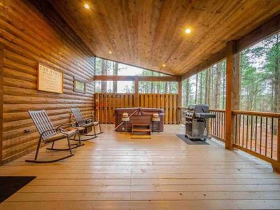 A lot of room on the covered deck.