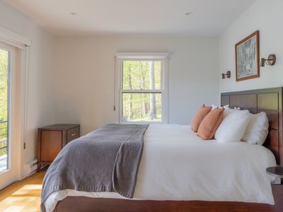 Look out at lake views as you fall asleep or greet the day.