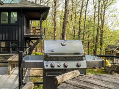 Grill is available for your enjoyment, just outside the kitchen.