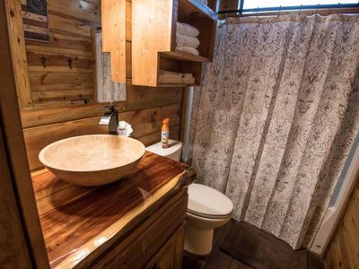 Full bathroom upstairs to share.