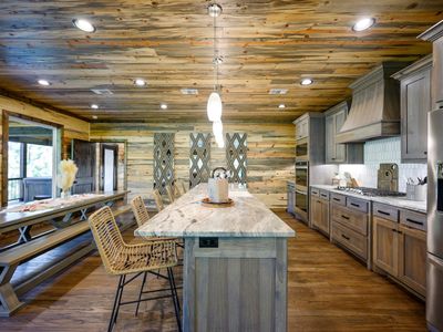 The kitchen and formal dining area.