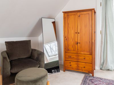 The sitting area in the loft.