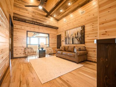 Upstairs takes you to the loft with a Queen sleeper sofa.