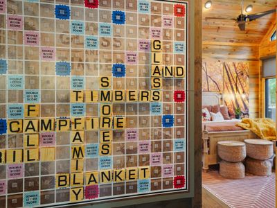 challenge your family and friends to a game of giant Scrabble for all-night laughter.
