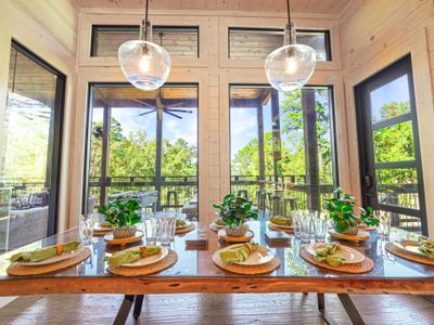 Every meal becomes a memory when you’re overlooking the trees and beautiful sky views at Glass and Timber.