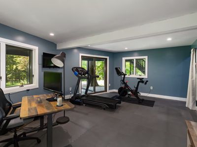 Need to work out or work from home? Our gym and office space has you covered!