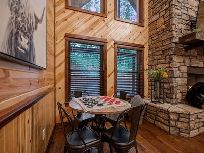 A game table with checkers for those who need a little extra entertainment.
