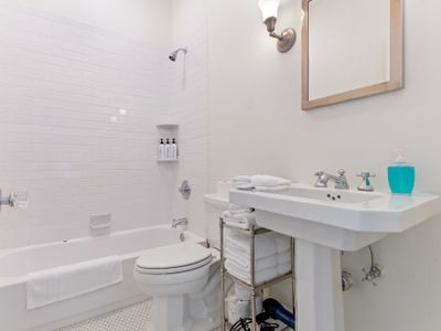 bathroom space equipped with everything you could need during your stay!