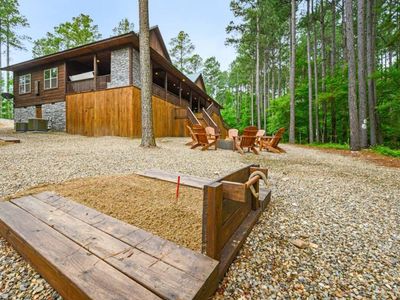 Horseshoes are a great way to socialize while not around the fire.