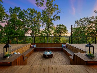 Beautiful custom built sunken deck.