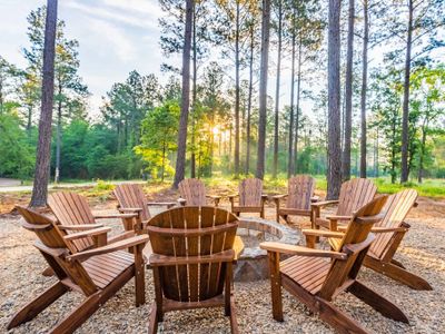 Sit around the fire pit and roast marshmallows or enjoy the Oklahoma sky.