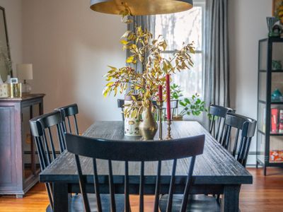 the light filled dining area