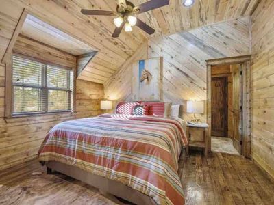 Upstairs Master 6 with outdoor views and an attached private bathroom.