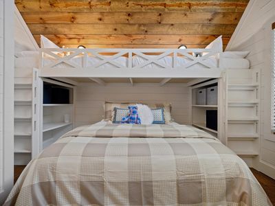 3 total beds in the second upstairs bedroom.