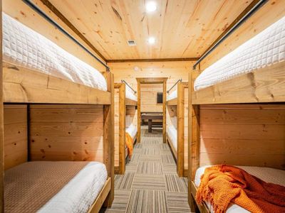 The bunk room with 8 Twin XL beds!