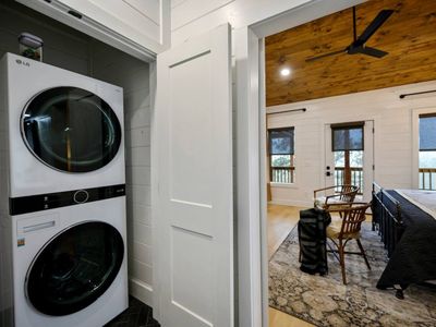 Washer and dryer upstairs!
