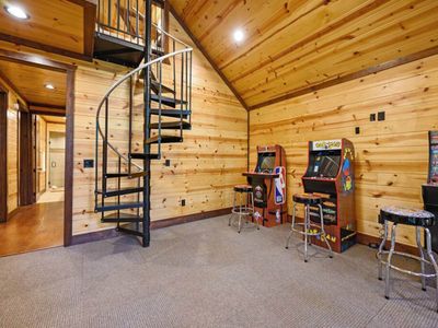 The loft/game room on the second floor!
