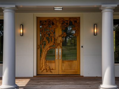 Beautiful hand-carved front door