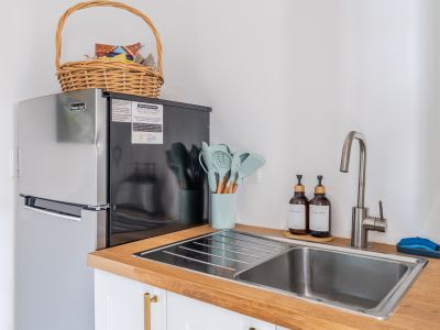 Another angle of the guest house kitchen.